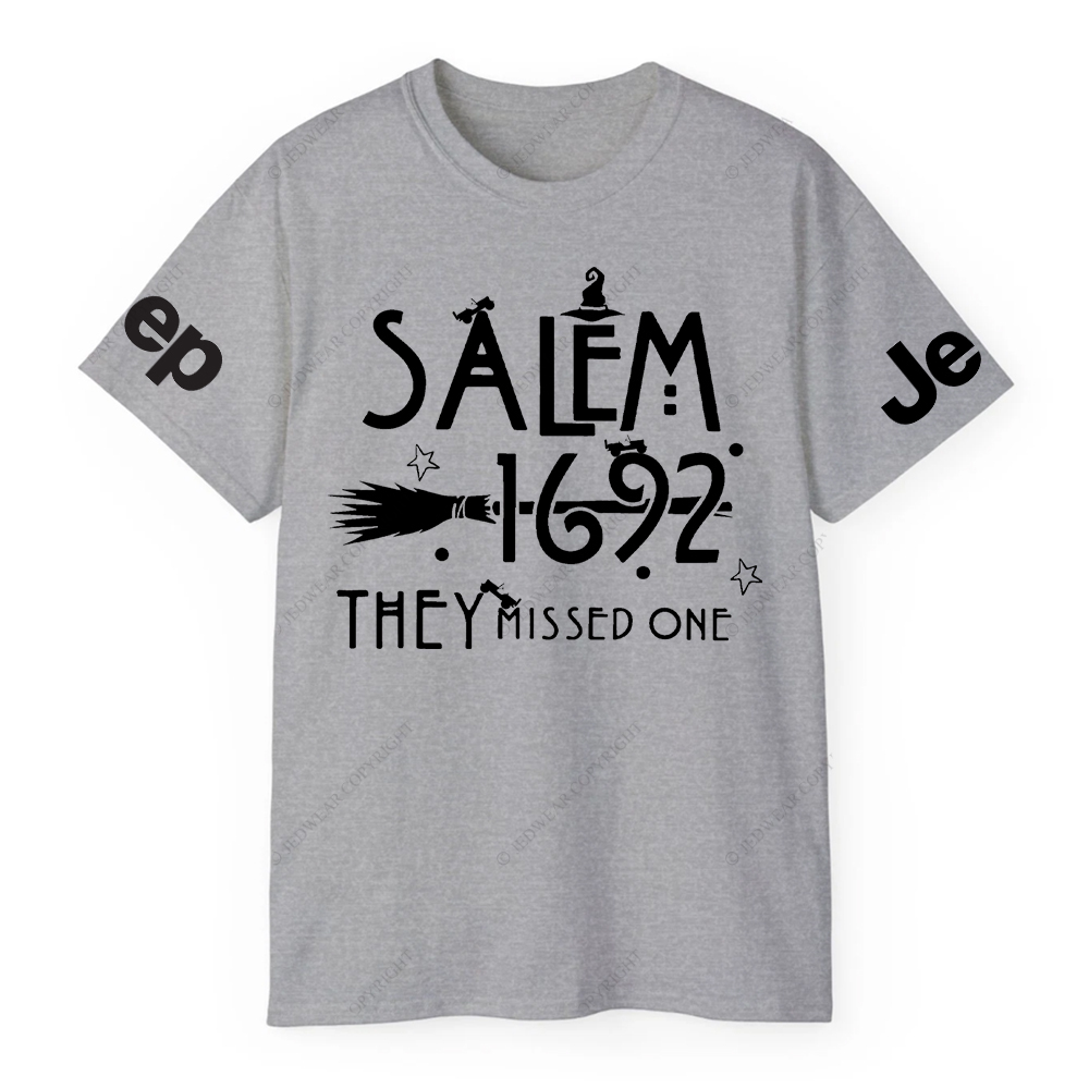Salem 1692 Halloween Cap They Missed One Jp T-Shirt