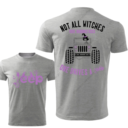 Halloween Not All Witches Ride Broomsticks One Drive A Car Jp T-Shirt