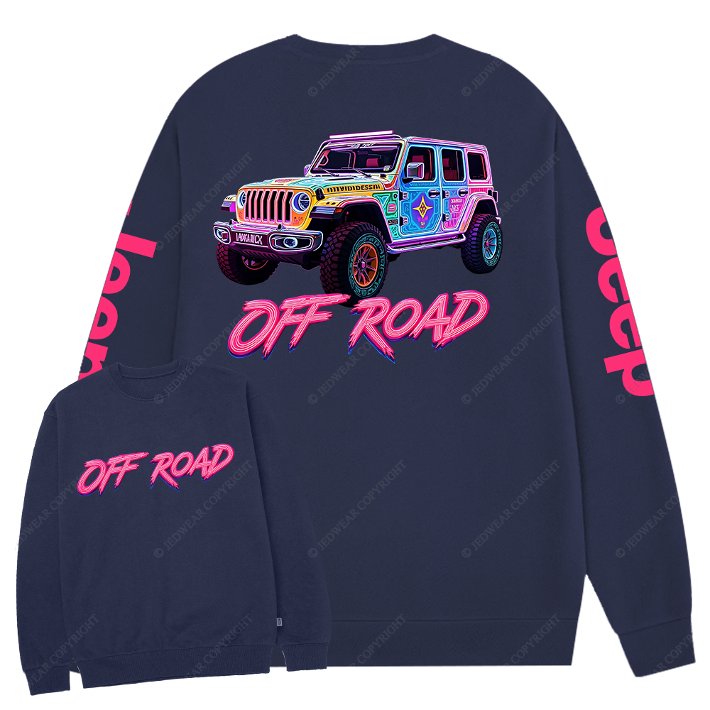 Colorful Neon Lines Jp Crew Neck Sweatshirt