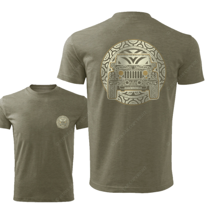 Hollow Pattern Four Wheeler Car JP T-Shirt