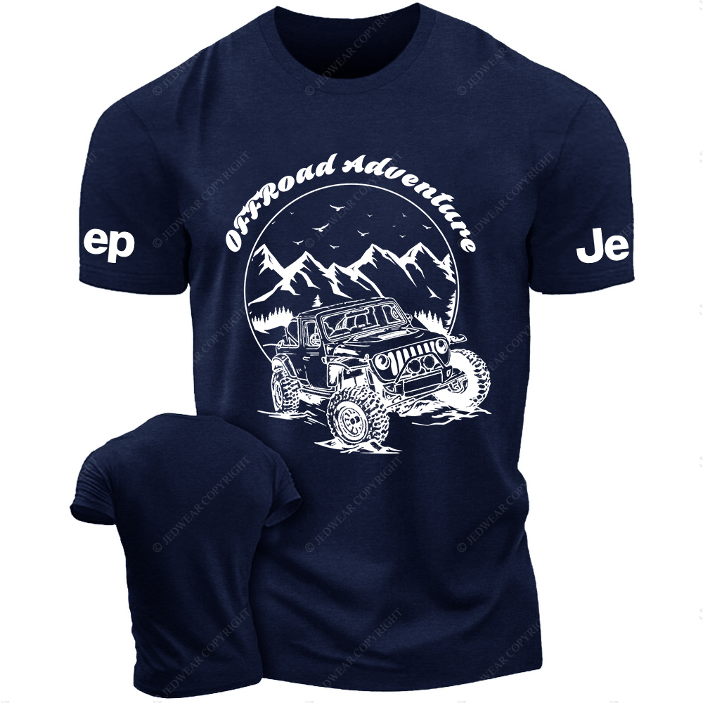 Off-Road Adventure Vehicle On Mountain Road JP T-Shirt