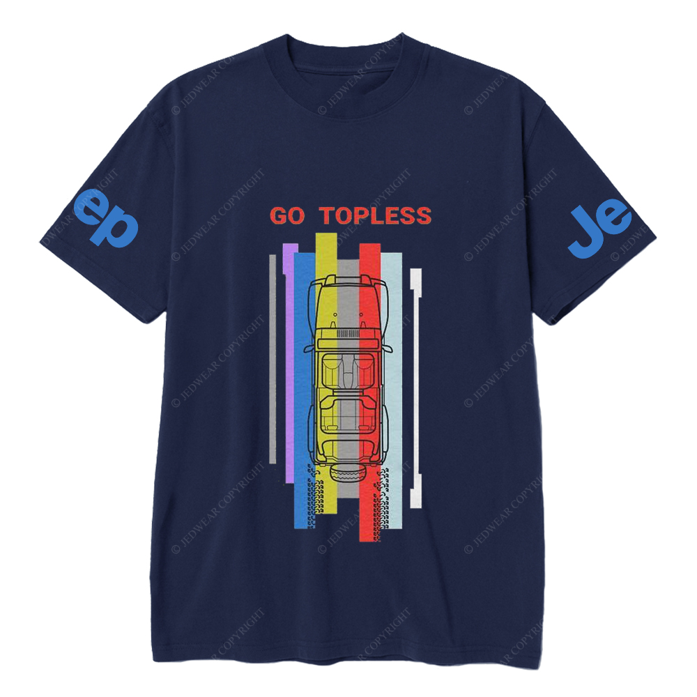 Go Topless Top View Of Car Tire Tracks JP T-Shirt