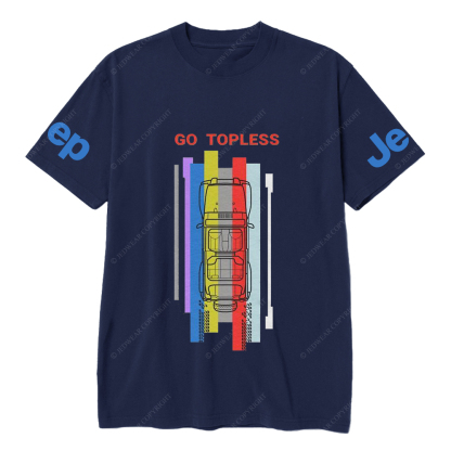 Go Topless Top View Of Car Tire Tracks JP T-Shirt