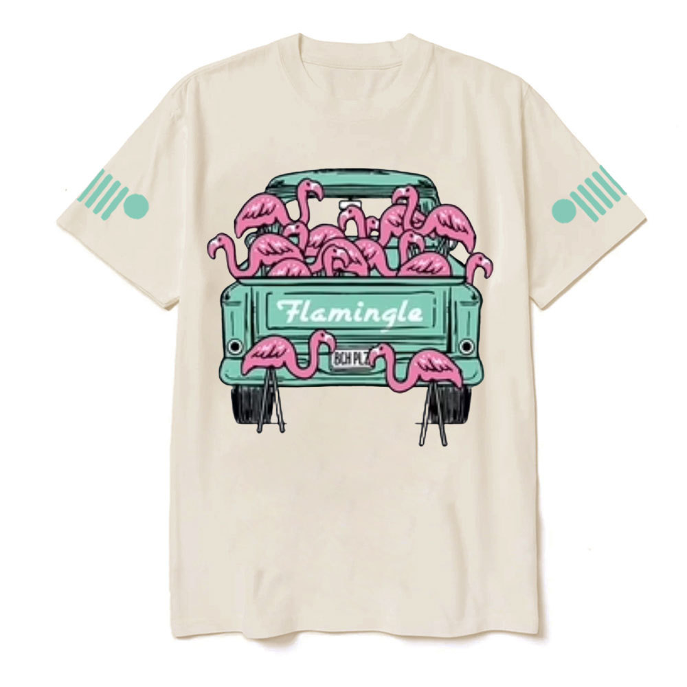 Flamingo Mint Pickup Truck Gladiator Jp T-Shirt