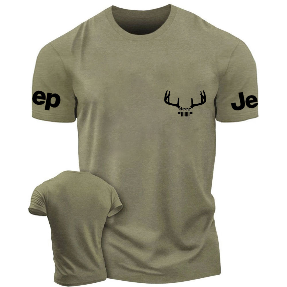 Jp Deer Antlers Grill Hunter T-Shirt