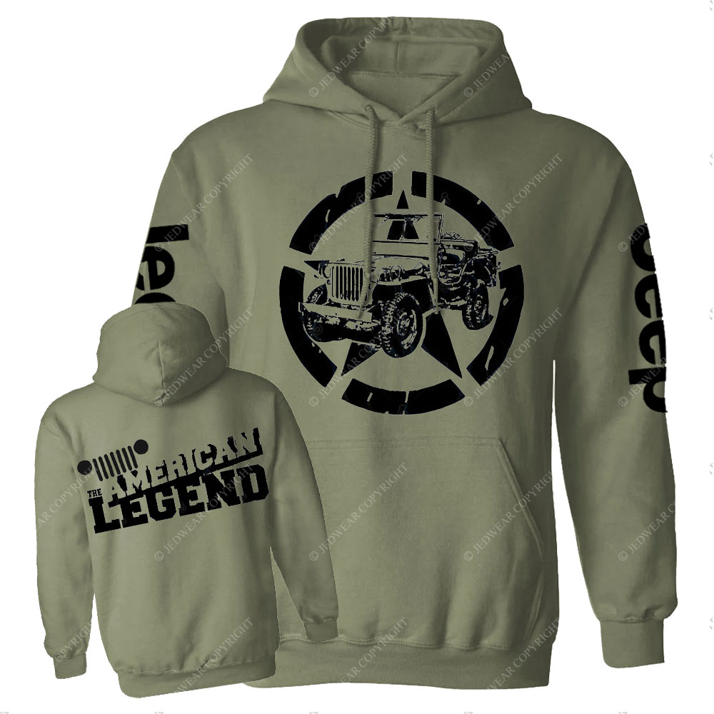 Jp The American Legend Army Star Jp Casual Hoodie
