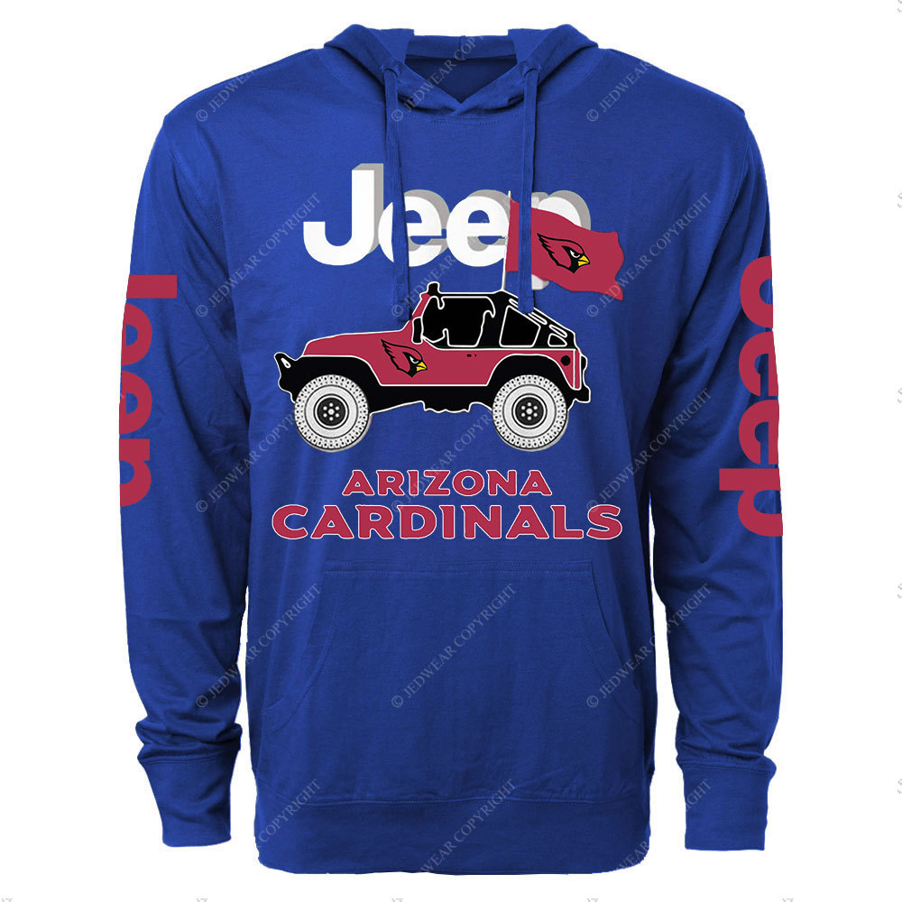 Jp Arizona Cardinals Flag Oversized Lightweight Hoodie