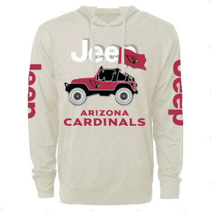 Jp Arizona Cardinals Flag Oversized Lightweight Hoodie