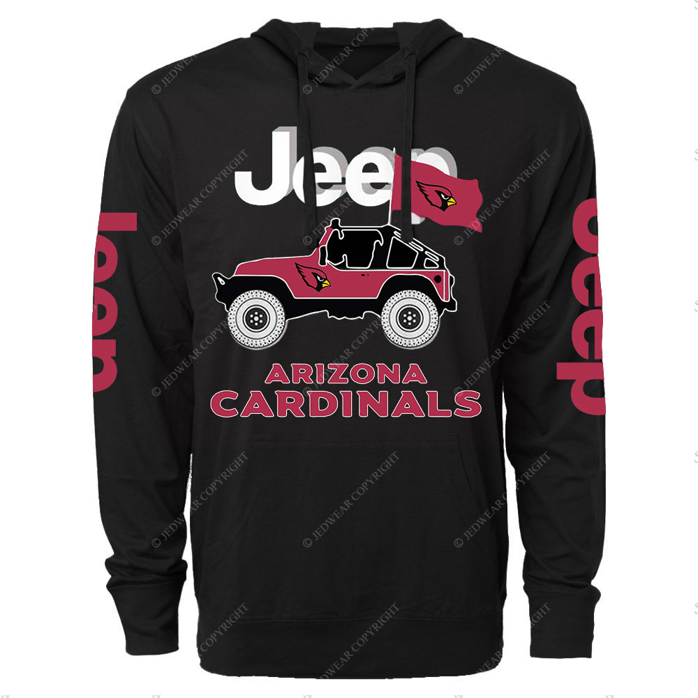 Jp Arizona Cardinals Flag Oversized Lightweight Hoodie