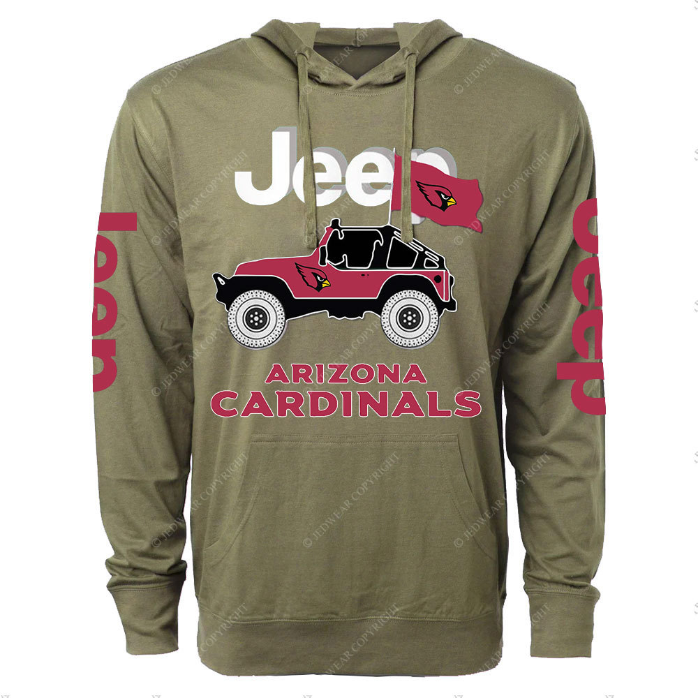 Jp Arizona Cardinals Flag Oversized Lightweight Hoodie