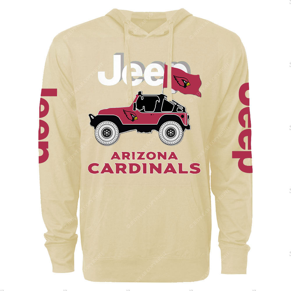 Jp Arizona Cardinals Flag Oversized Lightweight Hoodie
