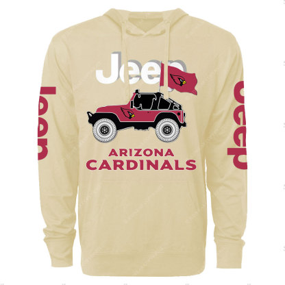 Jp Arizona Cardinals Flag Oversized Lightweight Hoodie