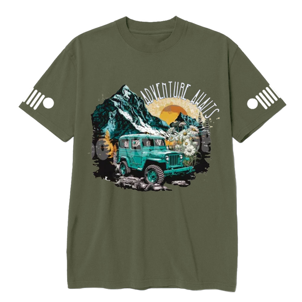 Adventure Awaits Jp Sunset T-shirt