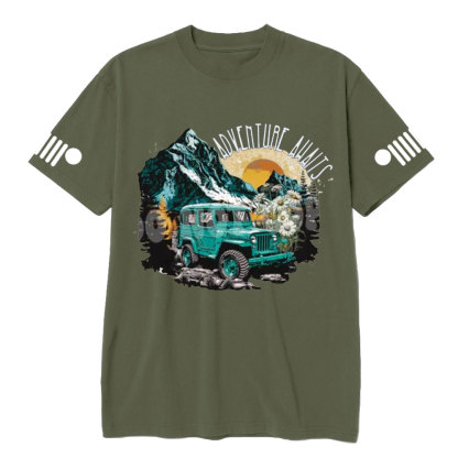 Adventure Awaits Jp Sunset T-shirt