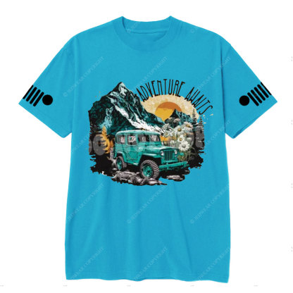 Adventure Awaits Jp Sunset T-shirt