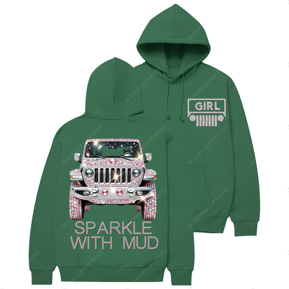 Sparkle With Mud Jp Girl Diamond Casual Hoodie
