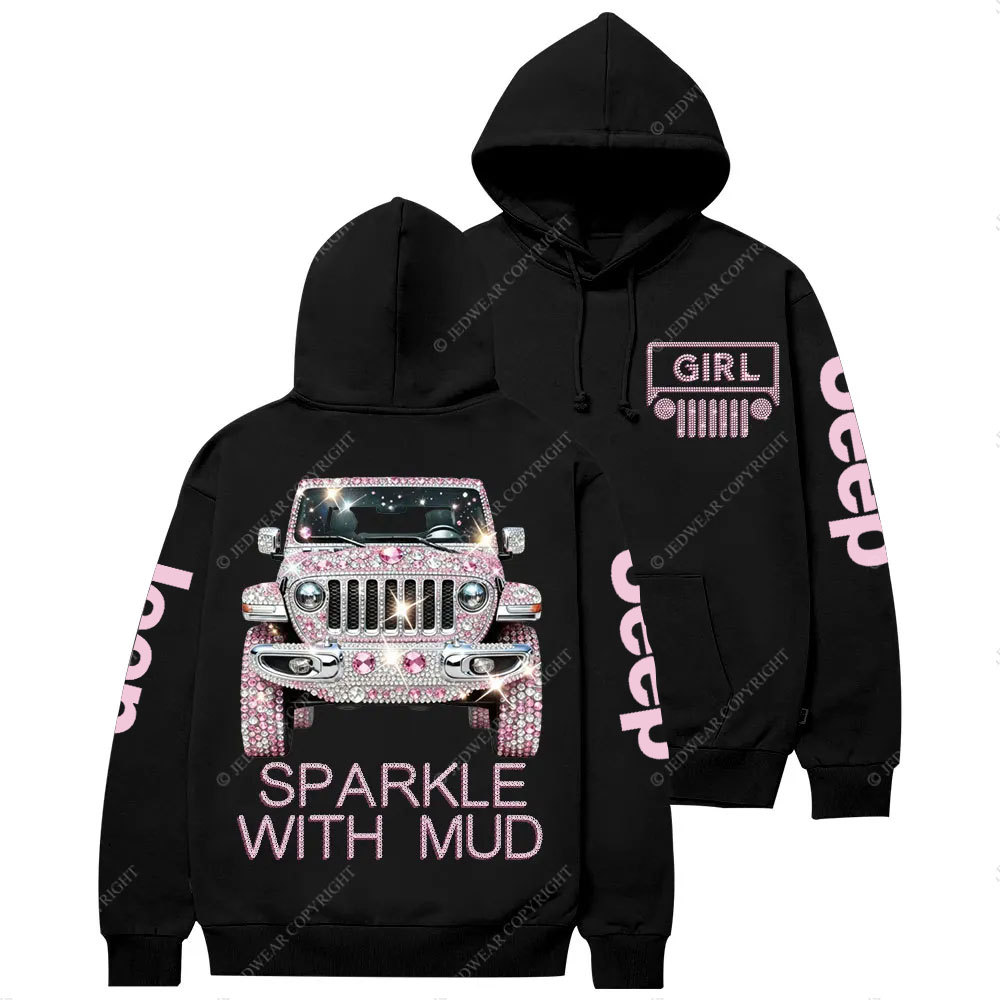 Sparkle with Mud Diamond Jp Girl Casual Hoodie