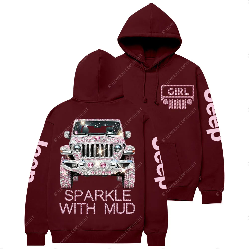 Sparkle with Mud Diamond Jp Girl Casual Hoodie