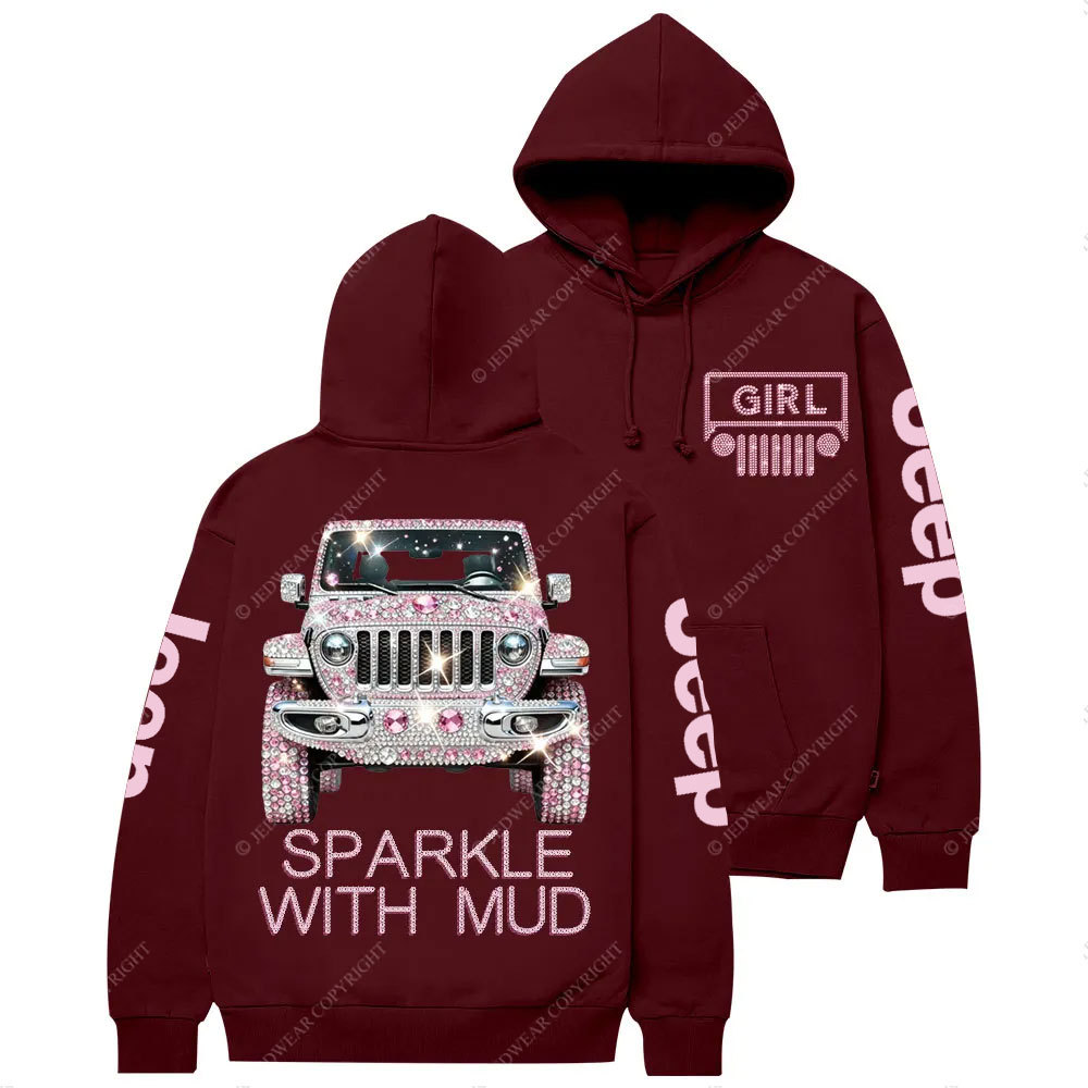 Sparkle with Mud Diamond Jp Girl Casual Hoodie