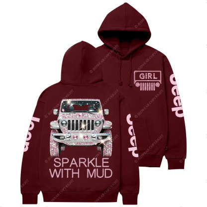 Sparkle with Mud Diamond Jp Girl Casual Hoodie
