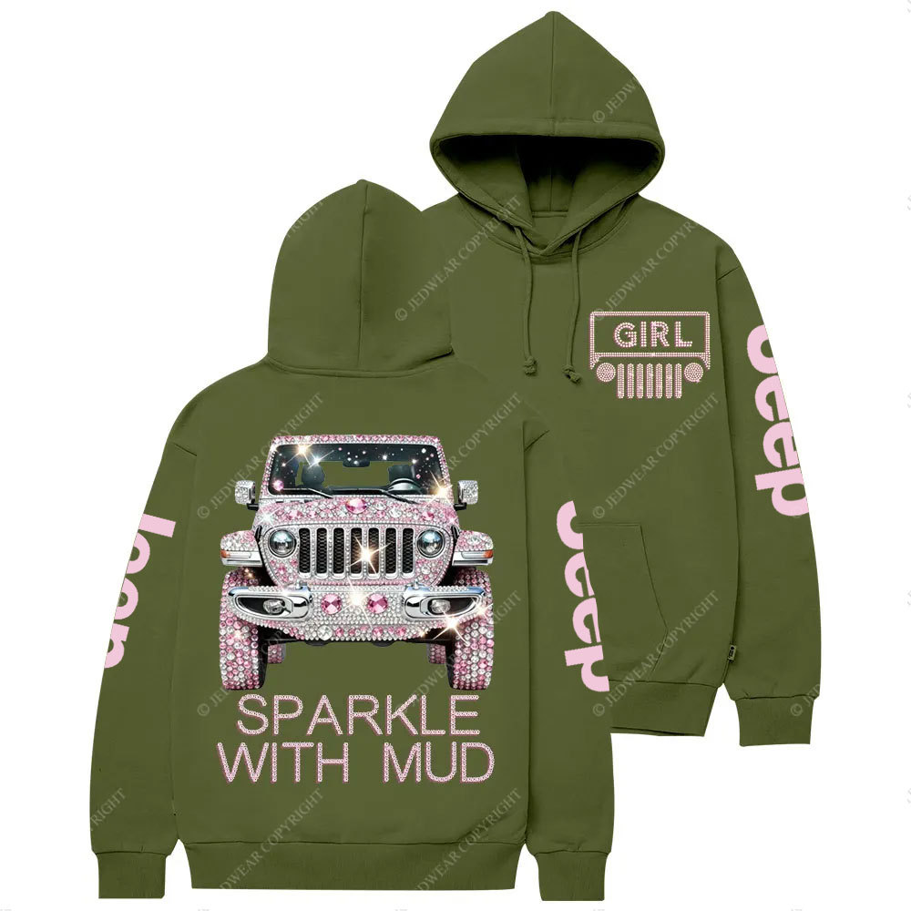 Sparkle with Mud Diamond Jp Girl Casual Hoodie