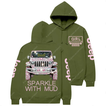 Sparkle with Mud Diamond Jp Girl Casual Hoodie