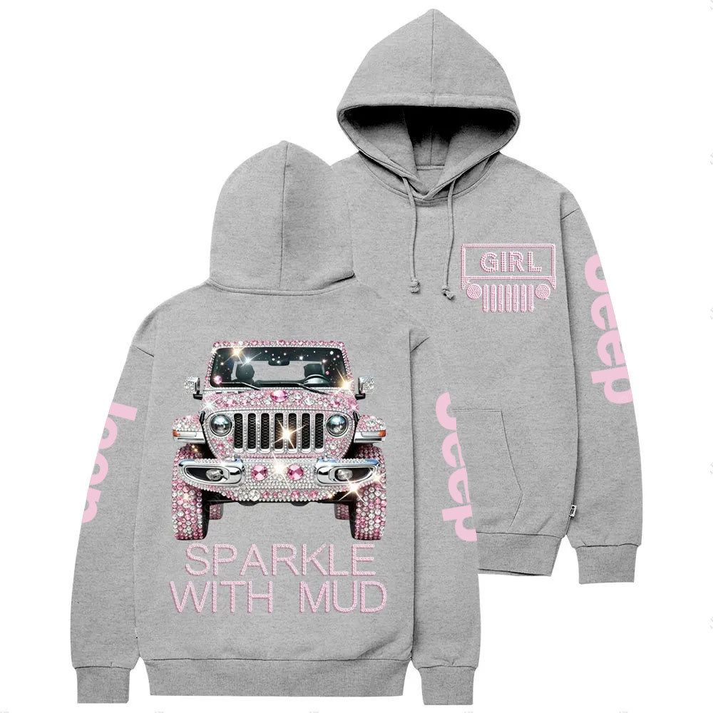 Sparkle with Mud Diamond Jp Girl Casual Hoodie