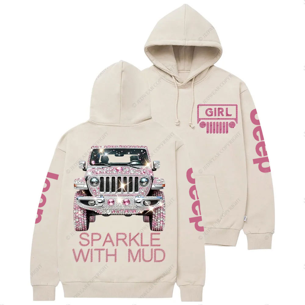 Sparkle with Mud Diamond Jp Girl Casual Hoodie