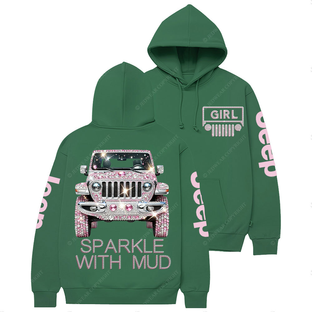 Sparkle with Mud Diamond Jp Girl Casual Hoodie