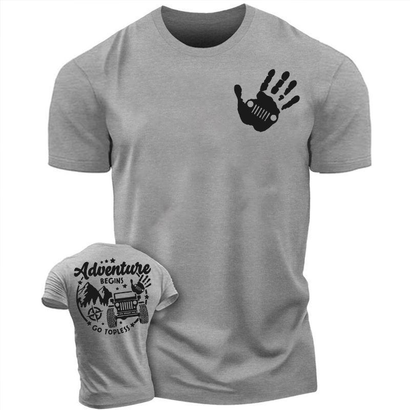 Adventure Begins Go Topless - Jeep Tshirt
