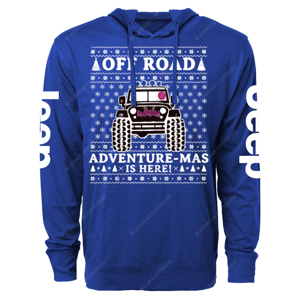 Offroad Adventure-Mas is Here Ugly Christmas Jp Oversized Lightweight Hoodie