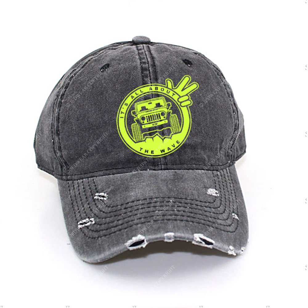 It's The About The Wave Jp Neon Green Baseball Cap