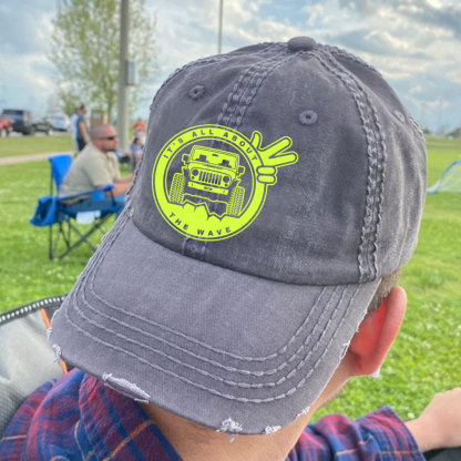 It's The About The Wave Jp Neon Green Baseball Cap