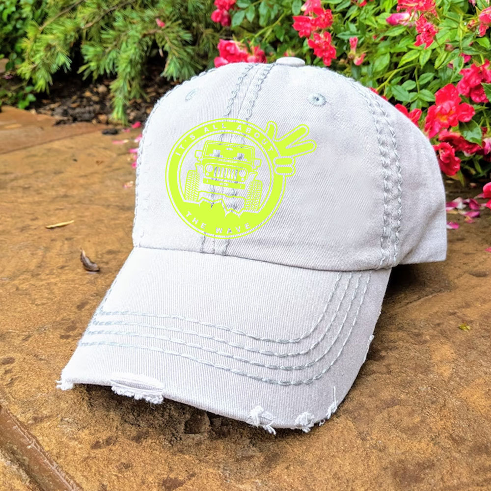 It's The About The Wave Jp Neon Green Baseball Cap