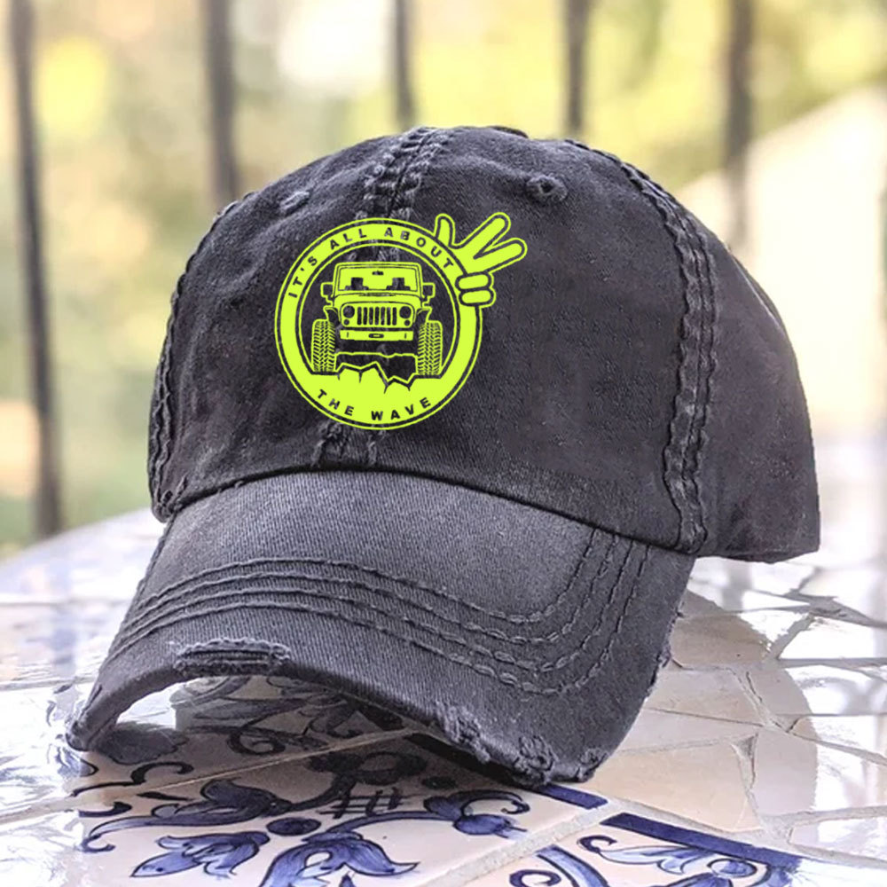 It's The About The Wave Jp Neon Green Baseball Cap
