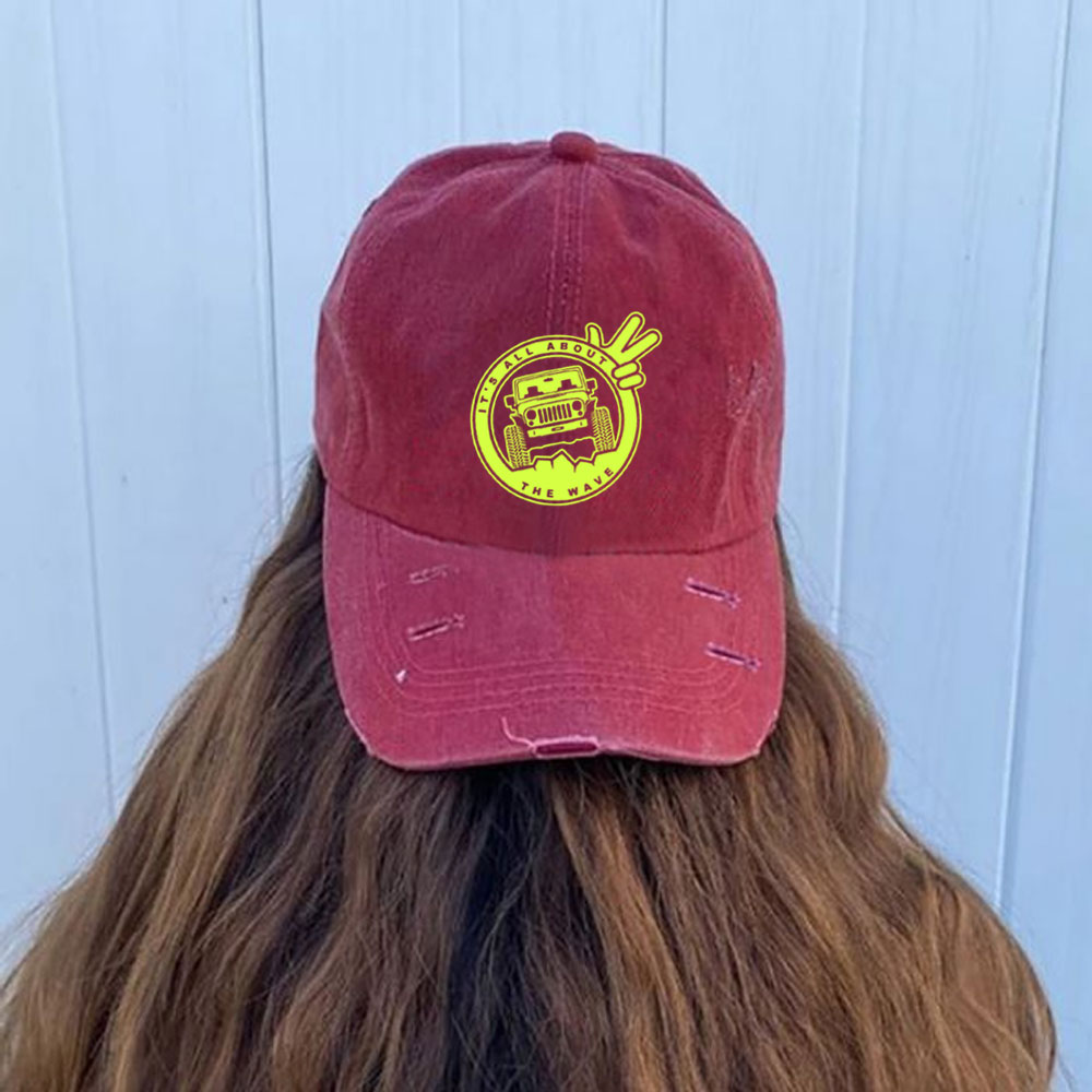 It's The About The Wave Jp Neon Green Baseball Cap