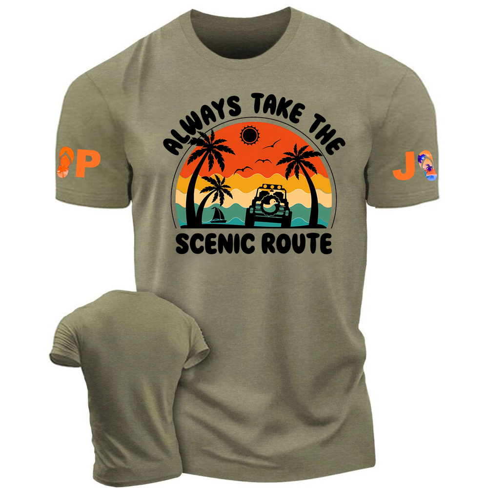 Always Take The Scenic Route Duck Jp Beach T-Shirt