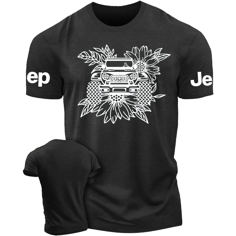 American Off-road with sun Flowers Jp T-Shirt