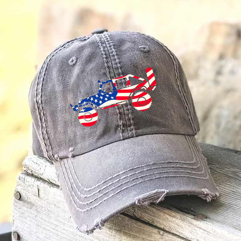 American Patriotic Off Road 4x4 Baseball Hat