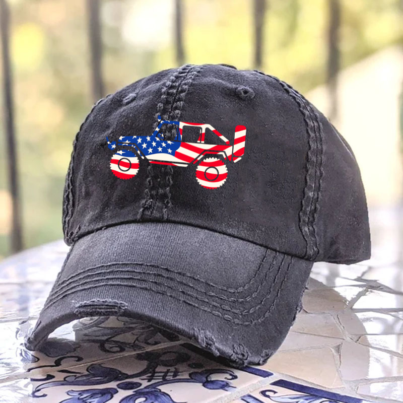 American Patriotic Off Road 4x4 Baseball Hat