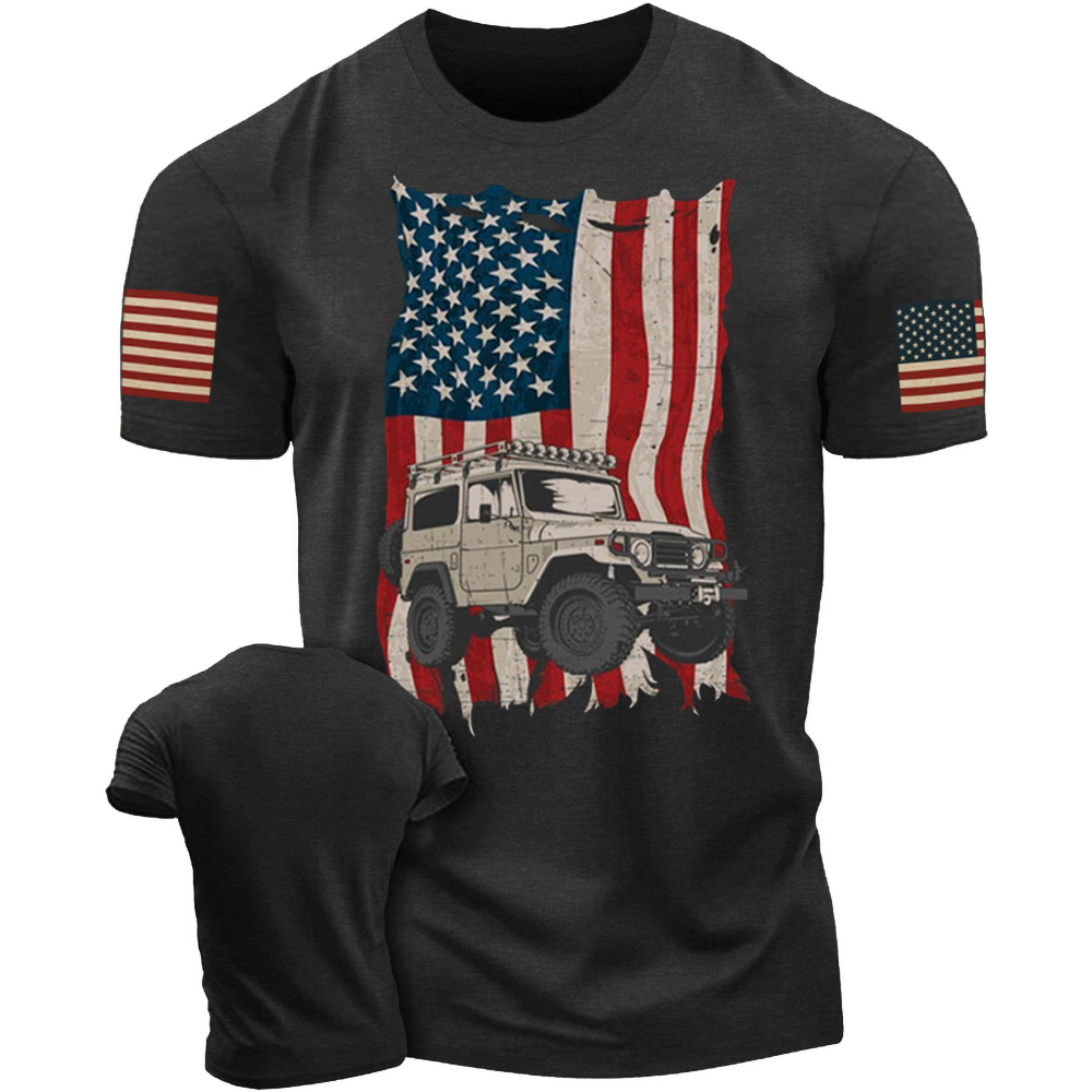 American USA Flag and Jp Cool Design Tshirt