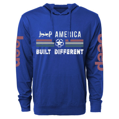 Veteran Gift Jp America Grunge Star Flag Built Different Oversized Lightweight Hoodie
