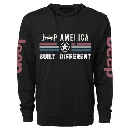 Veteran Gift Jp America Grunge Star Flag Built Different Oversized Lightweight Hoodie