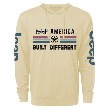 Veteran Gift Jp America Grunge Star Flag Built Different Oversized Lightweight Hoodie