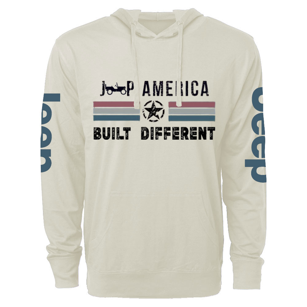 Veteran Gift Jp America Grunge Star Flag Built Different Oversized Lightweight Hoodie
