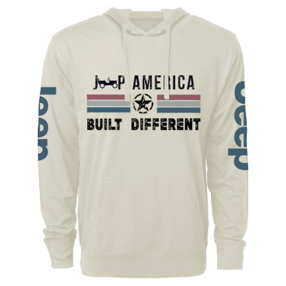 Veteran Gift Jp America Grunge Star Flag Built Different Oversized Lightweight Hoodie