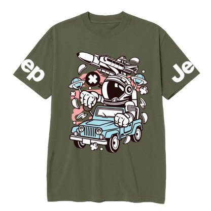 Astronaut Jp Driver Cartoon Character T-shirt