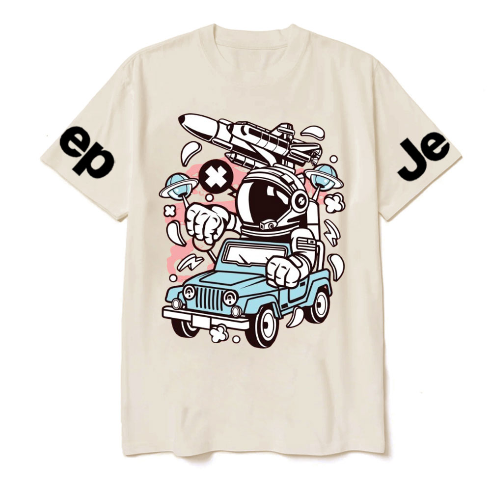Astronaut Jp Driver Cartoon Character T-shirt
