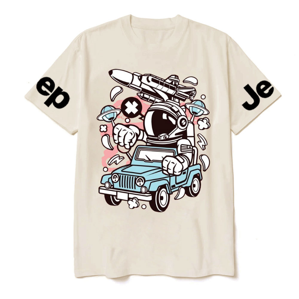 Astronaut Jp Driver Cartoon Character T-shirt