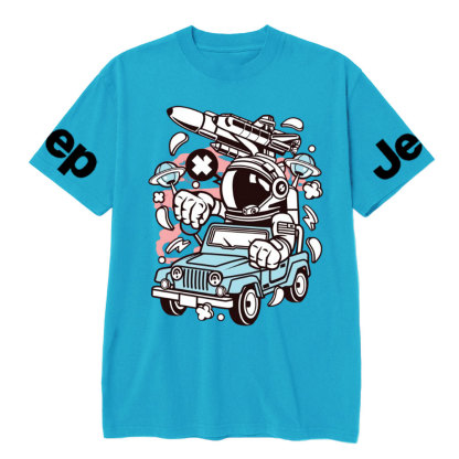 Astronaut Jp Driver Cartoon Character T-shirt